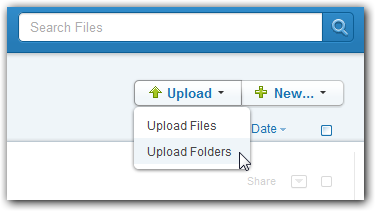 Upload Files / Upload Folders