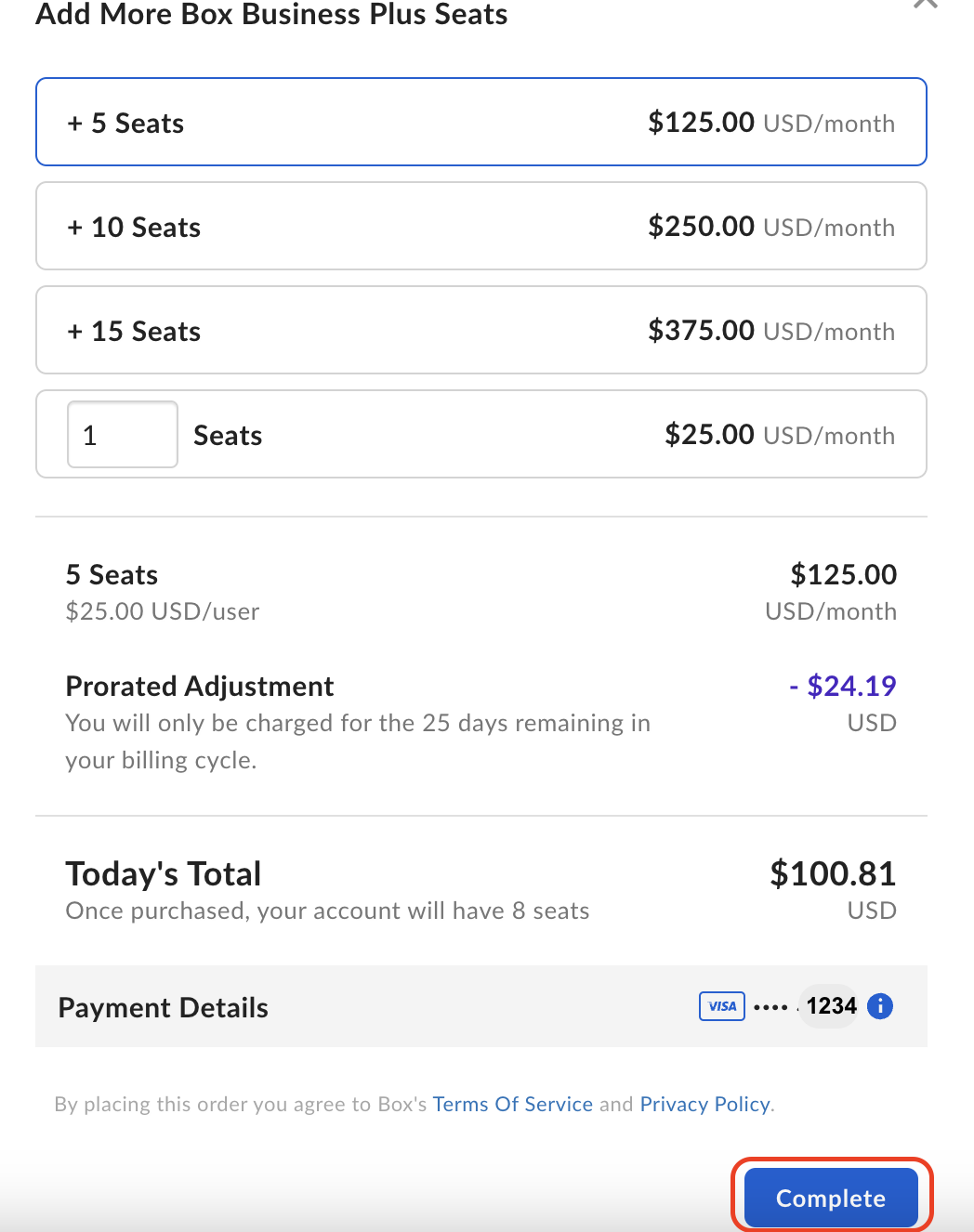 Adding Seats To My Account – Box Support