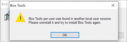 Box Tools install error - 