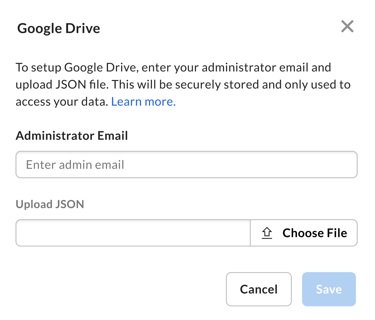 How to add Google Drive as Your Data Source