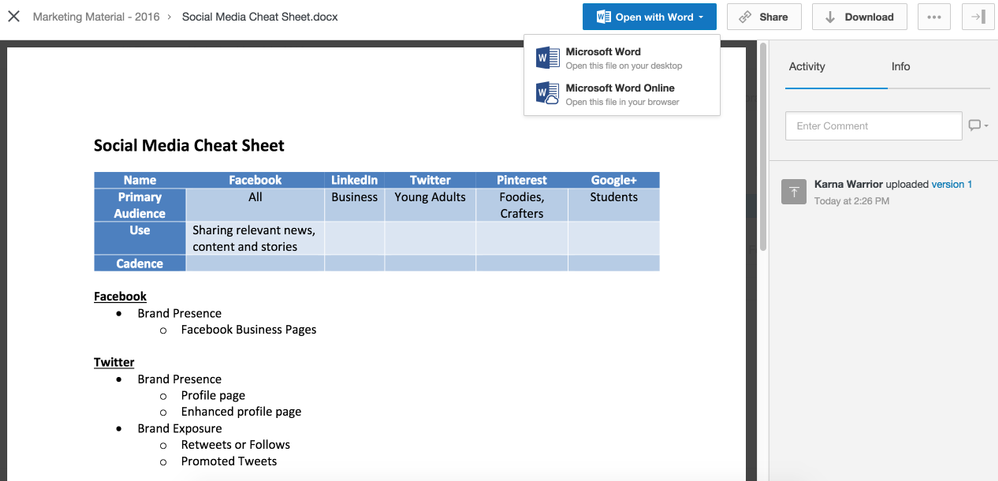 Box.com word docs deals open in text edit