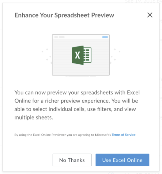 error in microsoft excel previewer