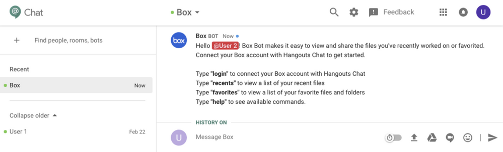 create chatbot hangouts