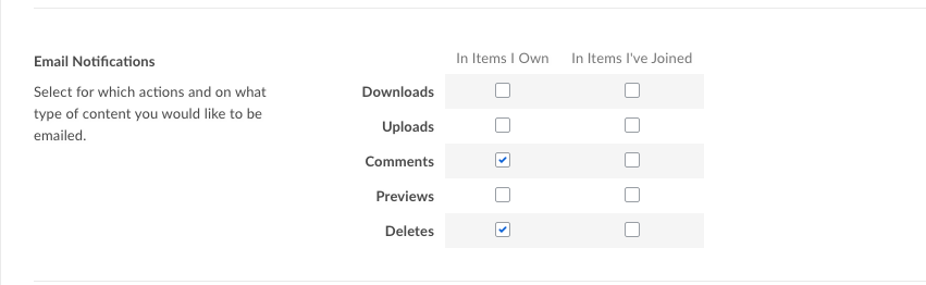 アカウント設定の管理 Box Support