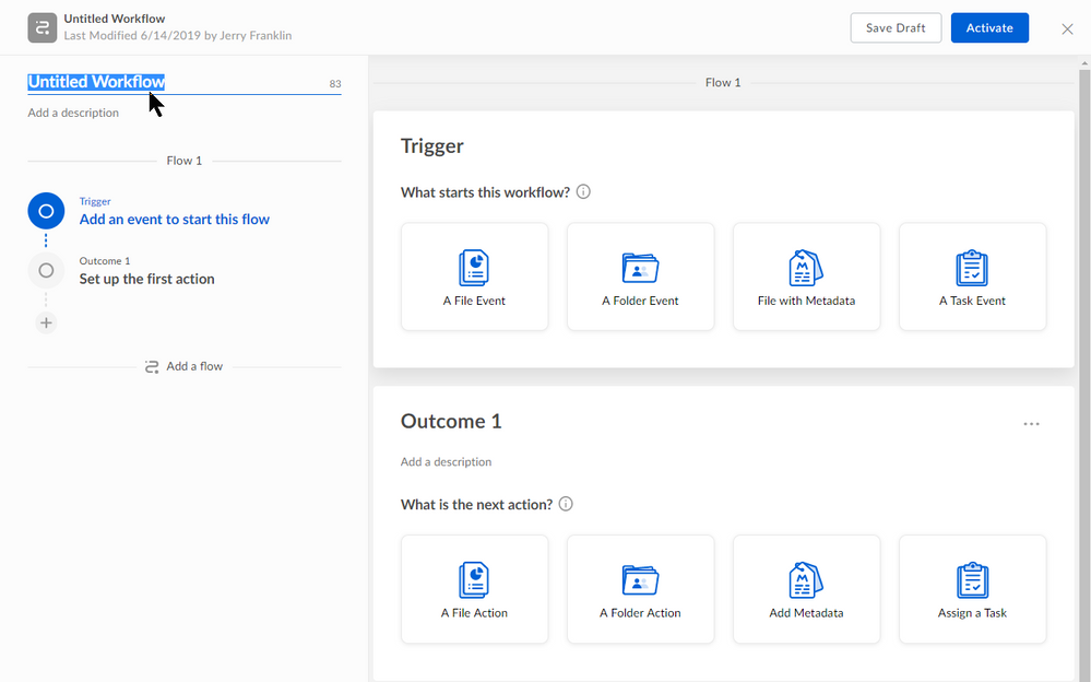 Creating a New Workflow in Relay Box Support