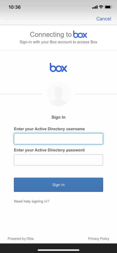 Single Sign-On Login