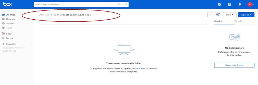 Box Teams Chat Folder