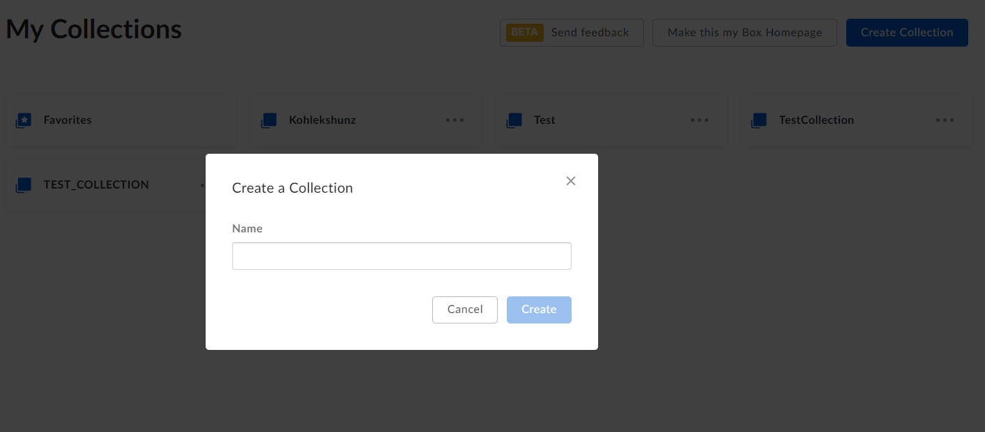 Using Collections Box Support