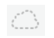 Small cloud in dotted line icon
