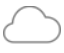 Light contour cloud icon