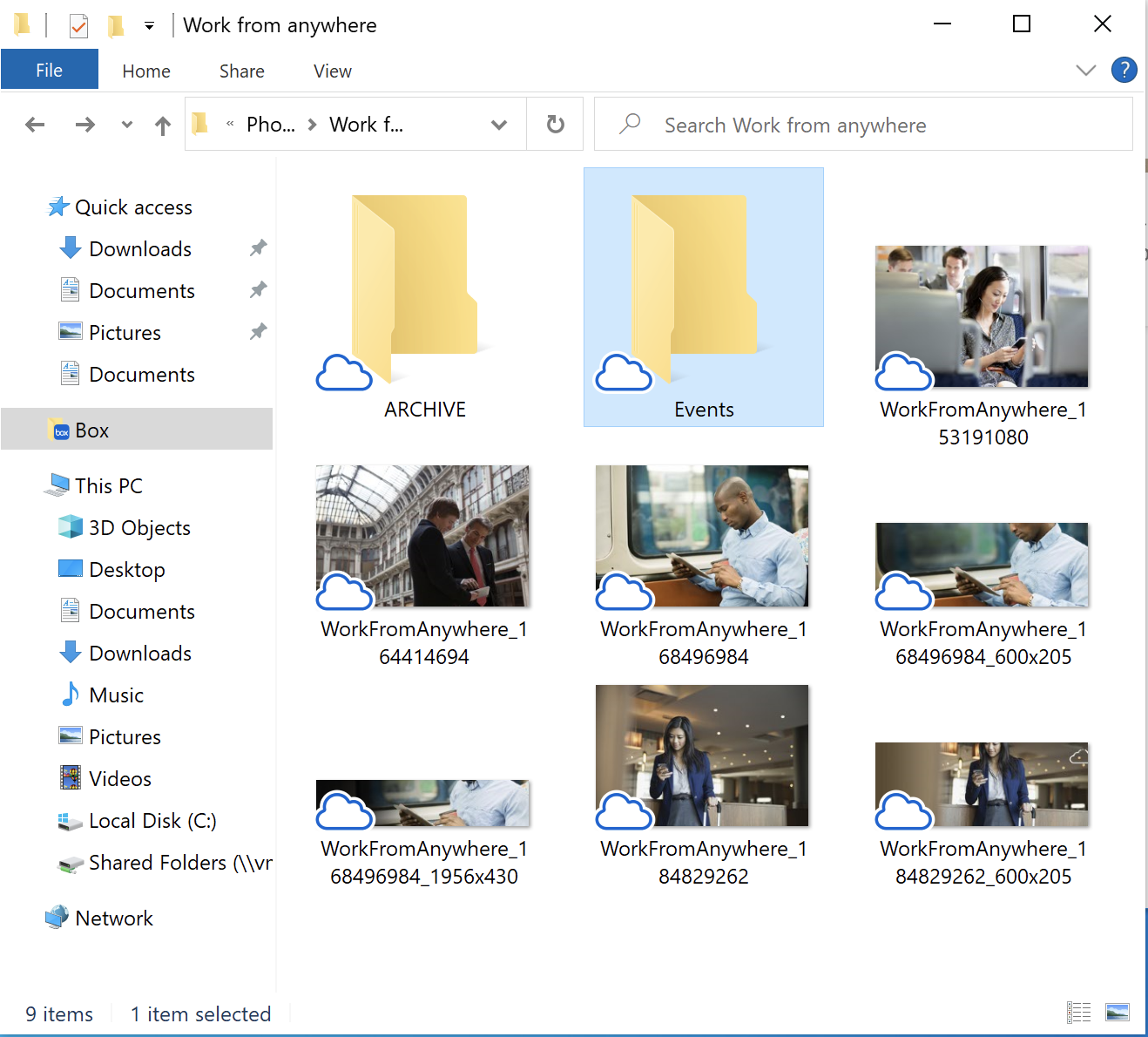 Box Notes thumbnails Windows Explorer