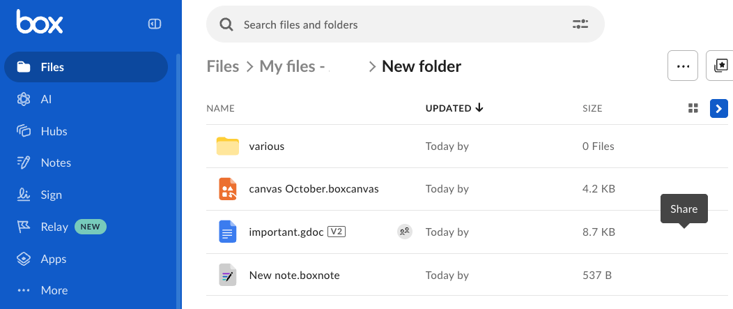 ファイルの共有