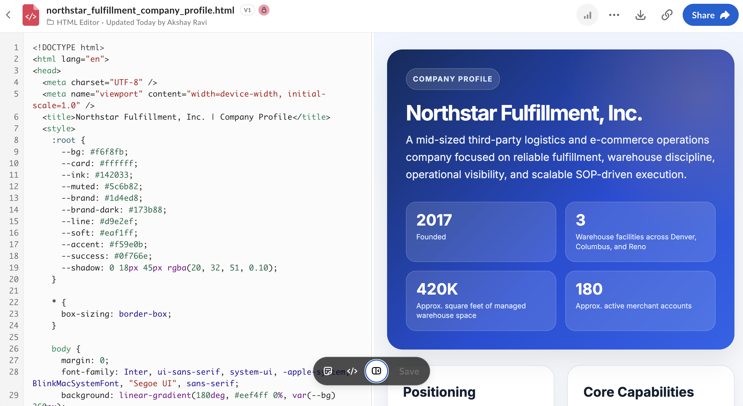 Northstar Fulfillment HTML editor.png