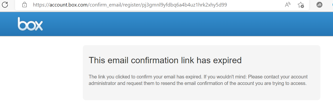 Error When I Click Verify Email – Box Support